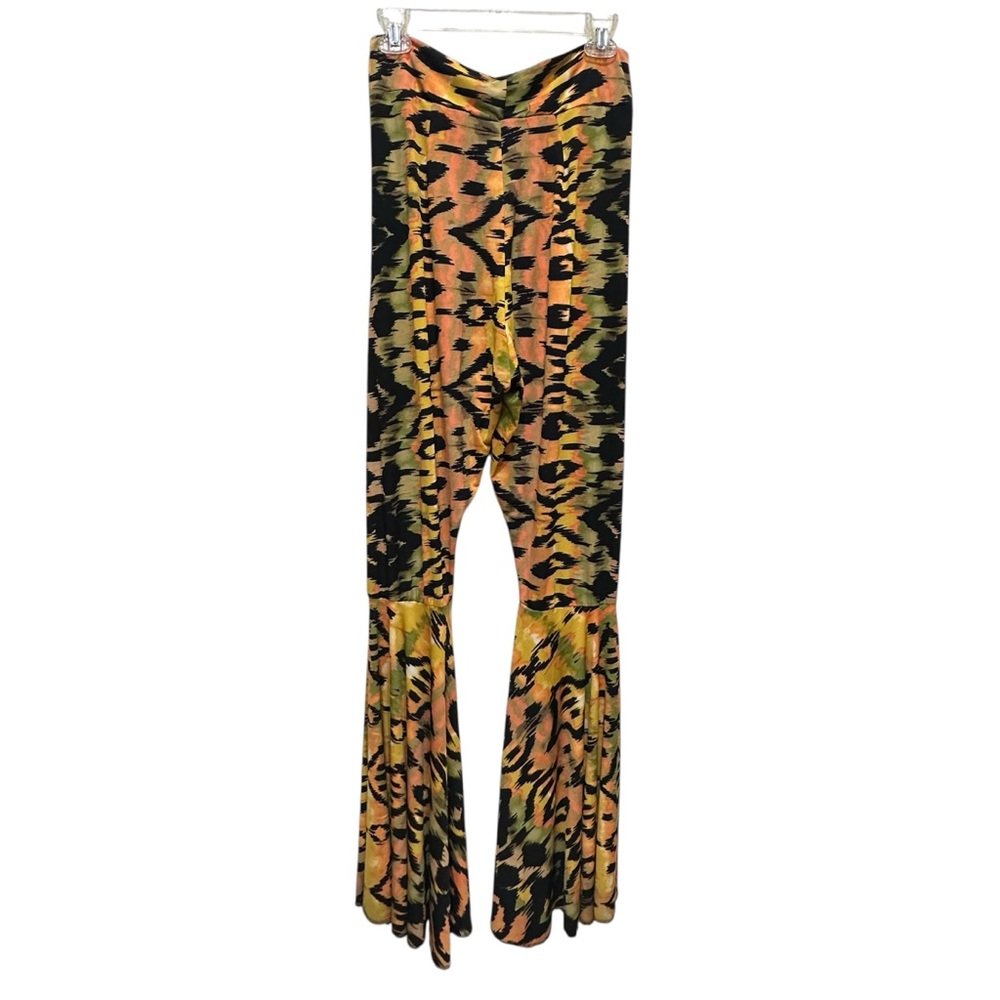 Psychedelic Multicolor Flared Pants High Waisted - image 3
